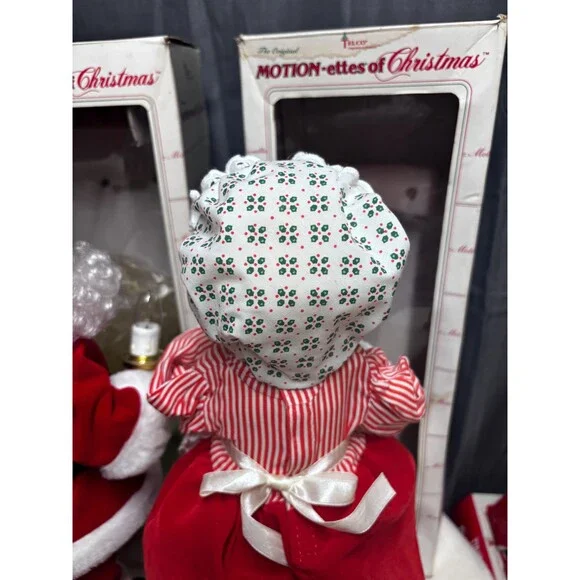 Vintage Telco Motionettes Santa and Mrs Claus Animated Lighted Figures Boxes - Picture 12 of 16